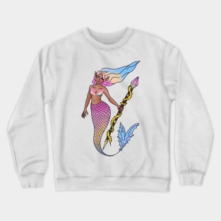 Pan Pride Sunset Mermaid Crewneck Sweatshirt